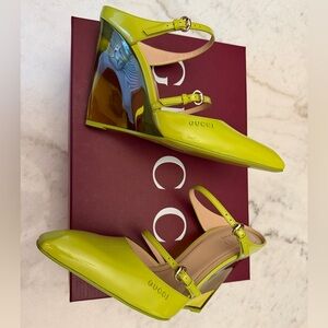 Gucci Women's Leather Wedge Mule